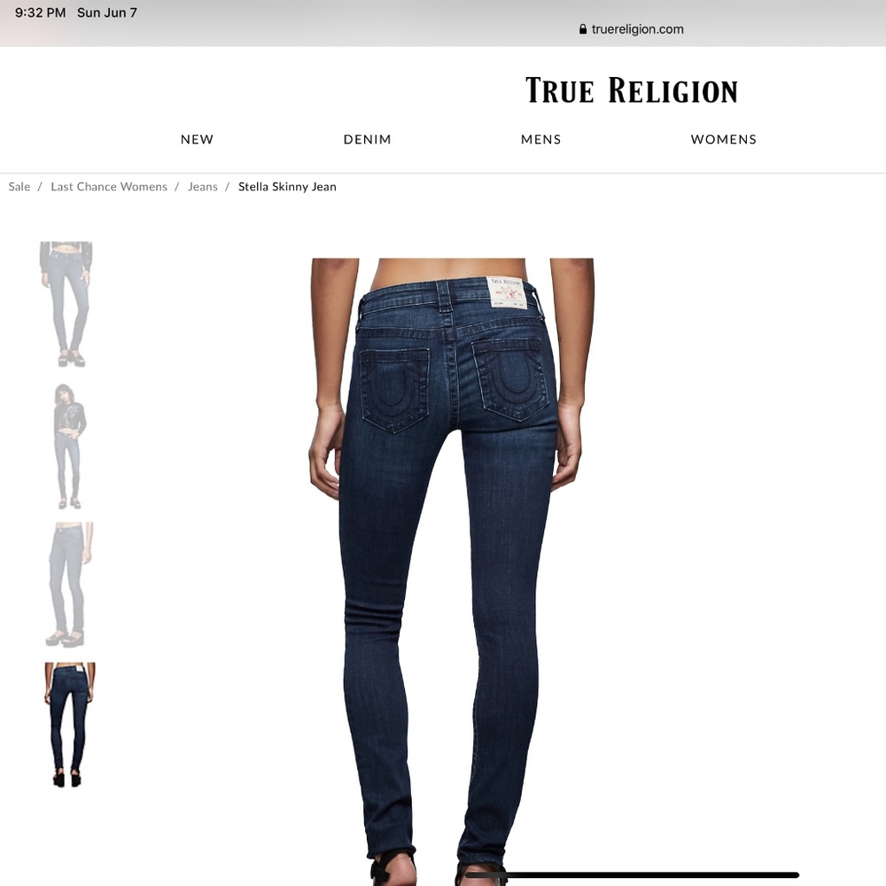 True Religion ankle jeans